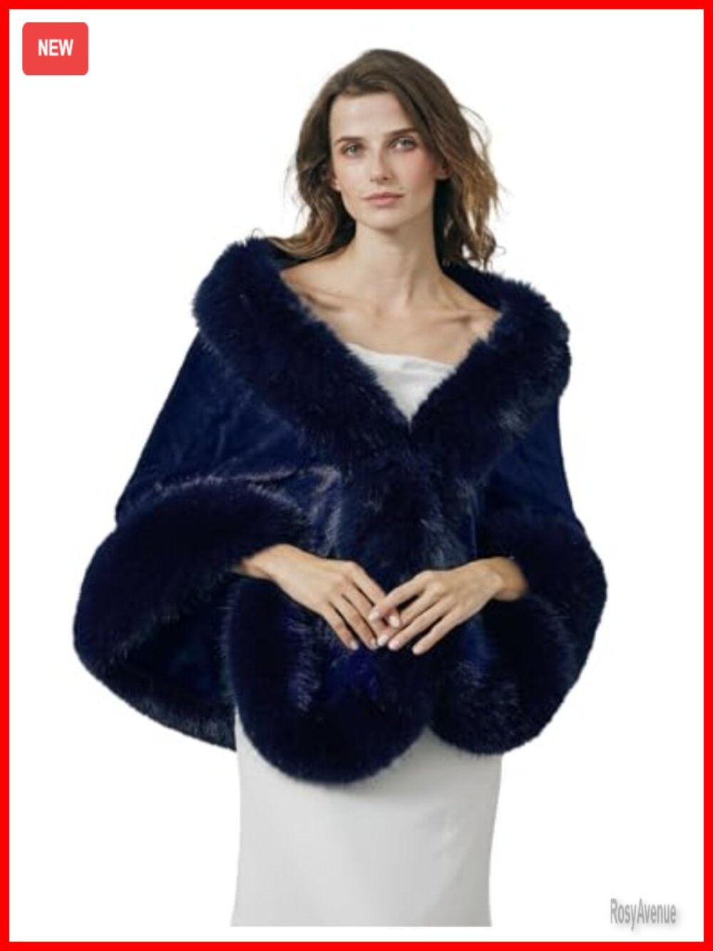 Faux Fur Shawl Wrap Stole Bridal Wedding Cover Up One Size